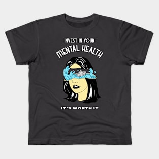 Invest in Your Mental Heath, It's Worth It - Ocean Kids T-Shirt